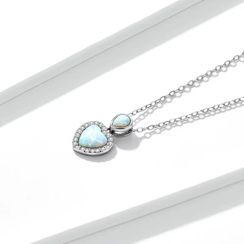 (image pour) Collier d'amour en opale de style Pandora - BSN243 - Afficher 2