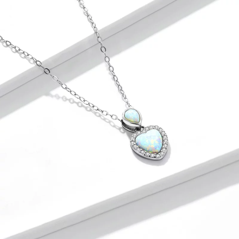 (image pour) Collier d'amour en opale de style Pandora - BSN243 - Afficher 3