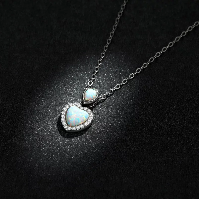 (image pour) Collier d'amour en opale de style Pandora - BSN243 - Afficher 5
