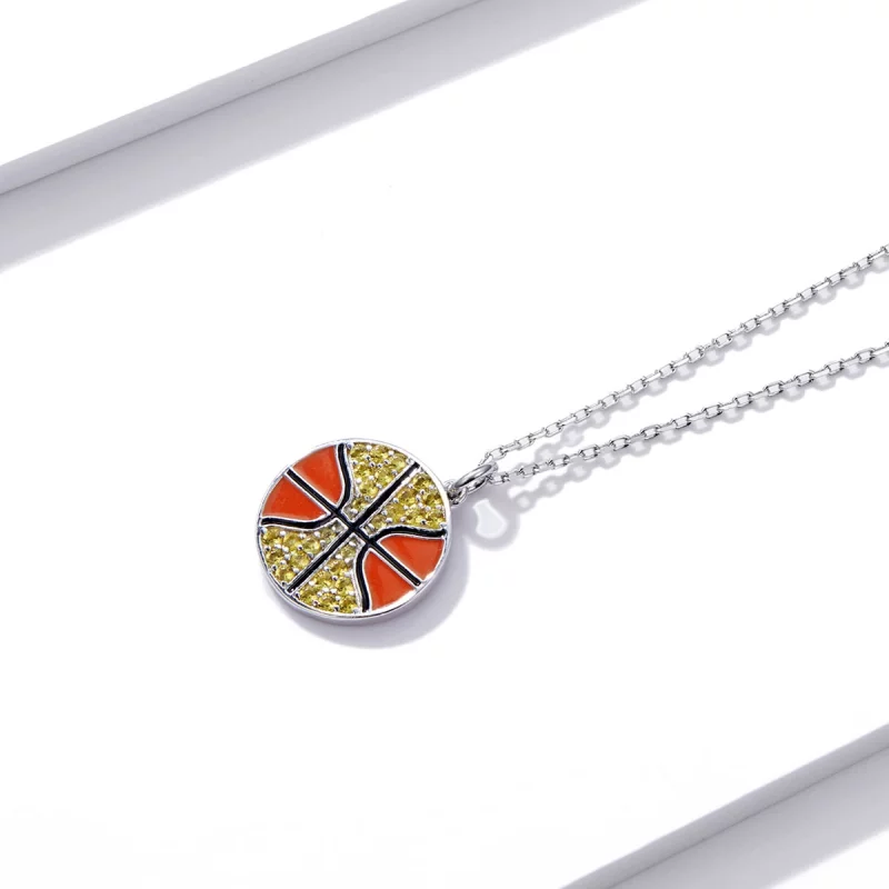(image pour) Collier de basketball dynamique de style Pandora - BSN203 - Afficher 3