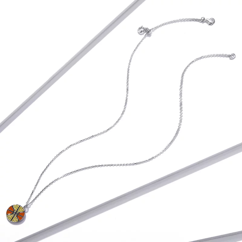 (image pour) Collier de basketball dynamique de style Pandora - BSN203 - Afficher 4