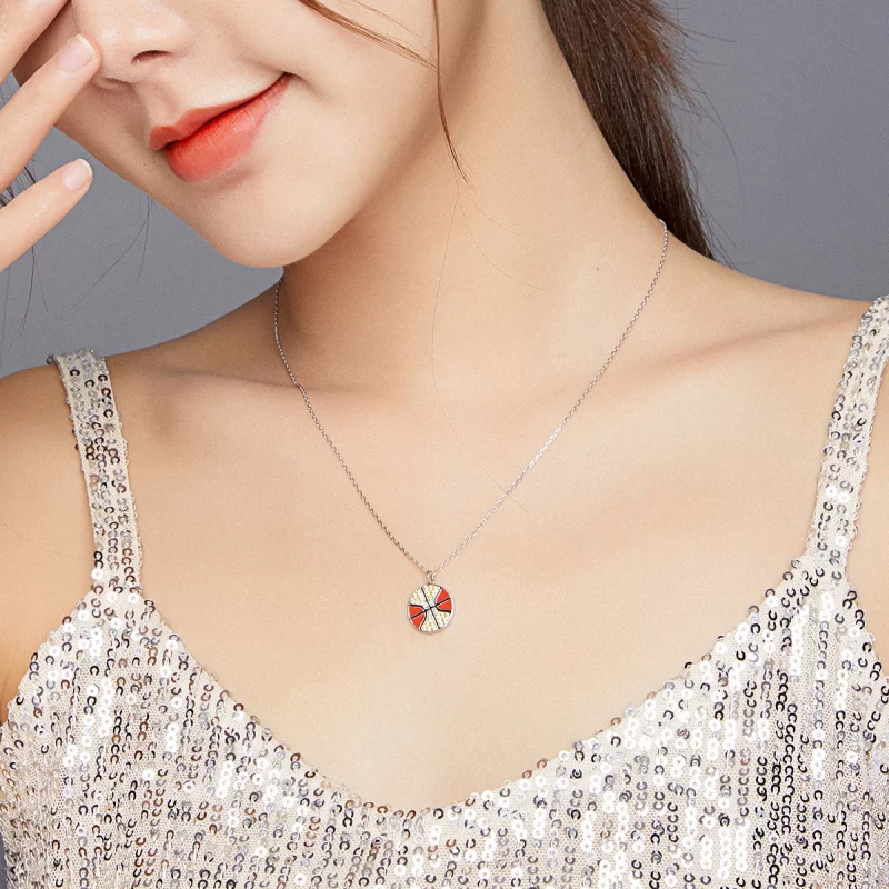 (image pour) Collier de basketball dynamique de style Pandora - BSN203 - Afficher 8
