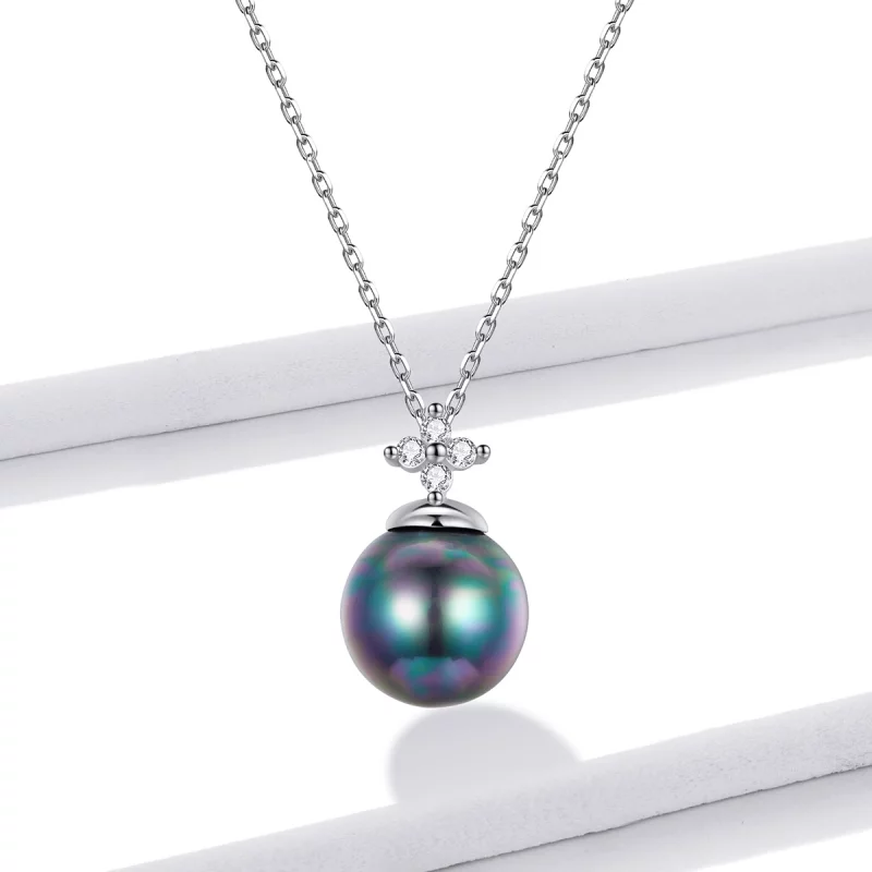 (image pour) Collier de perles brillantes de style Pandora - BSN226 - Afficher 2