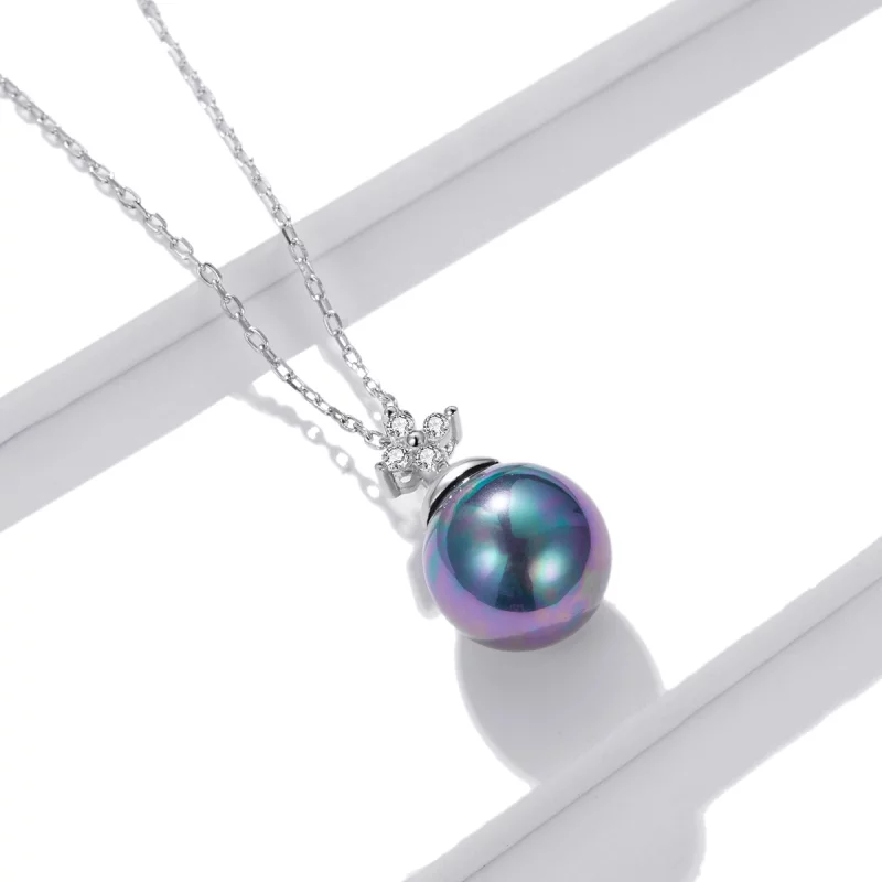 (image pour) Collier de perles brillantes de style Pandora - BSN226 - Afficher 3