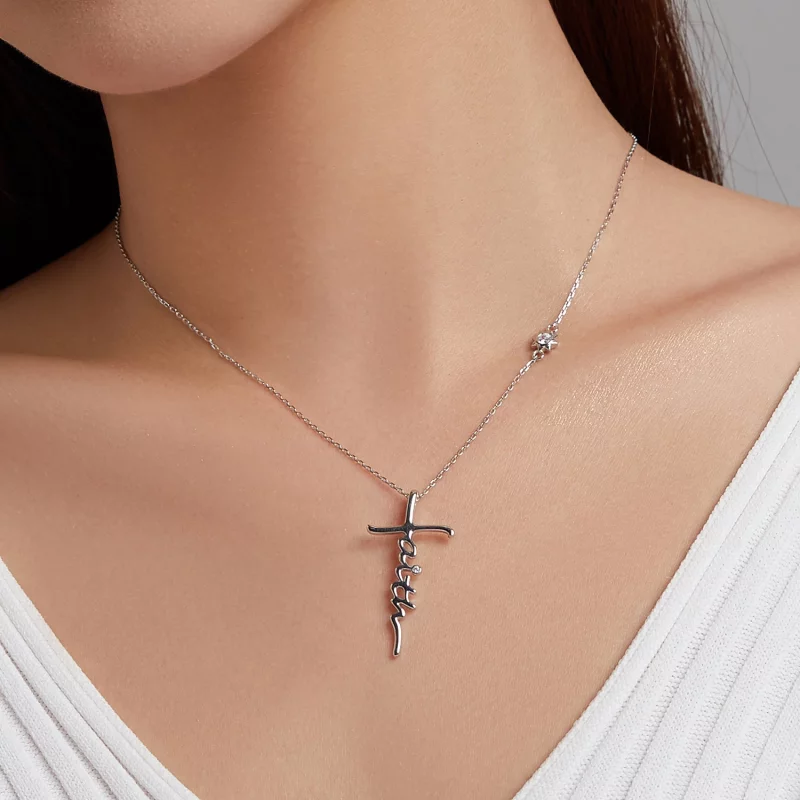 (image pour) Collier de style Pandora Foi de la Croix - BSN231 - Afficher 7