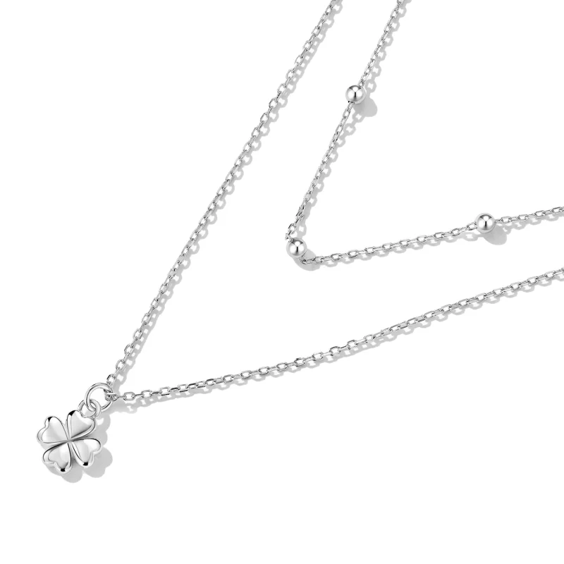 (image pour) Collier à double trèfle de style Pandora - SCN481 - Afficher 3