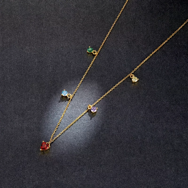 (image pour) Collier en zircone multicolore de style Pandora - BSN234 - Afficher 5