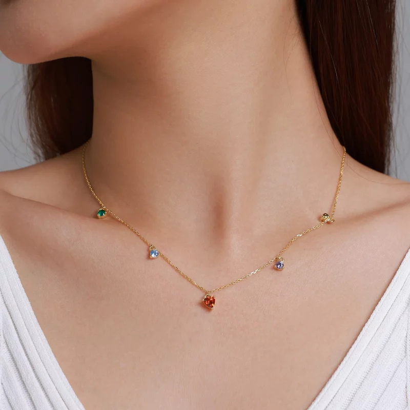 (image pour) Collier en zircone multicolore de style Pandora - BSN234 - Afficher 9