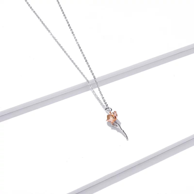 (image pour) Collier Pandora Style Gracieux Rose - BSN190 - Afficher 3