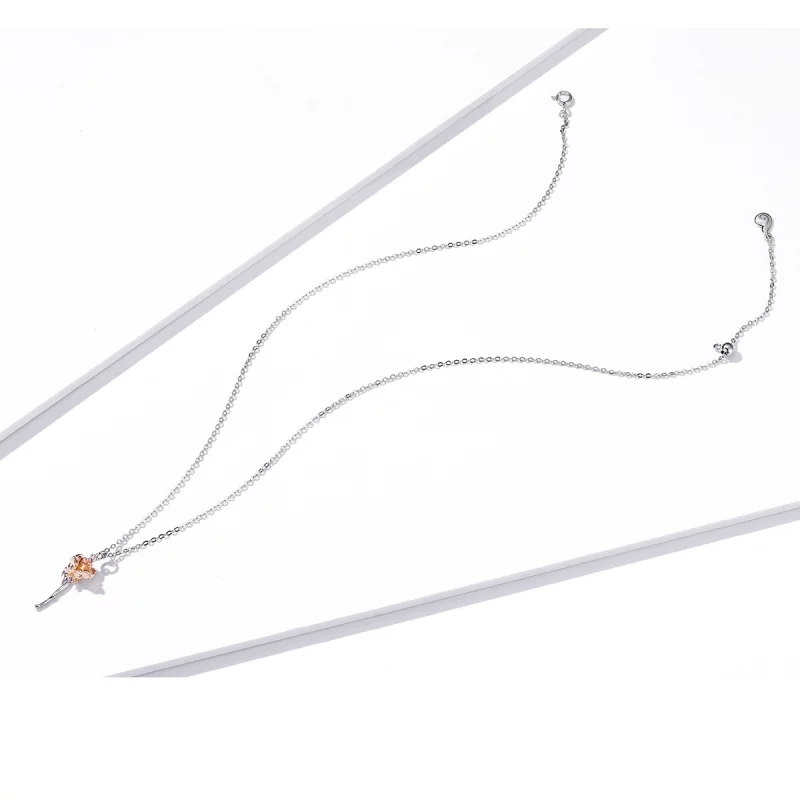 (image pour) Collier Pandora Style Gracieux Rose - BSN190 - Afficher 4