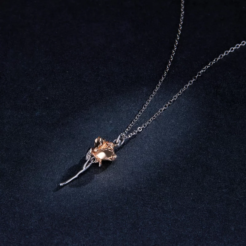 (image pour) Collier Pandora Style Gracieux Rose - BSN190 - Afficher 5