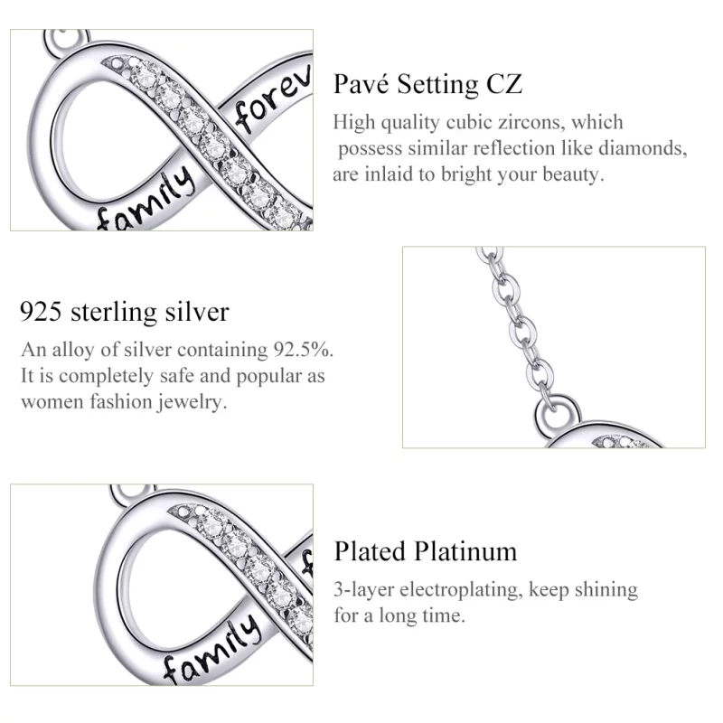 (image pour) Collier Style PANDORA Amour illimité - SCN352 - Afficher 4