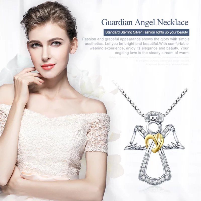 (image pour) Collier Style PANDORA Ange gardien - SCN123 - Afficher 2