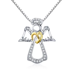 Collier Style PANDORA Ange gardien - SCN123 (image pour) Collier Style PANDORA Ange gardien - SCN123
