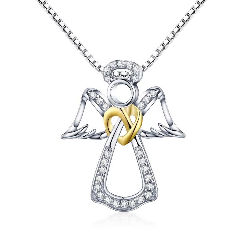 (image pour) Collier Style PANDORA Ange gardien - SCN123