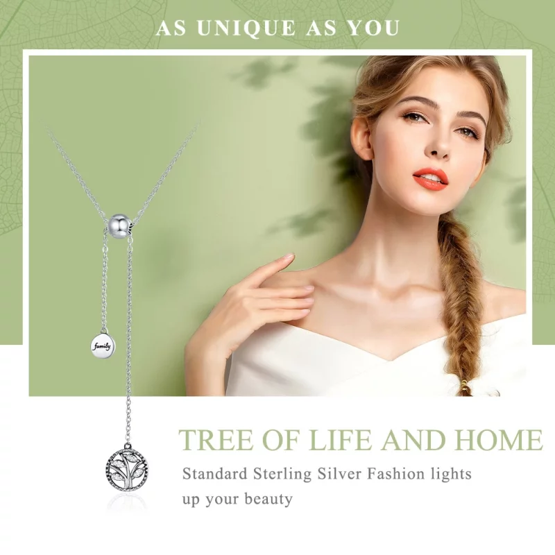 (image pour) Collier Style PANDORA Arbre généalogique et maison - SCN106 - Afficher 2