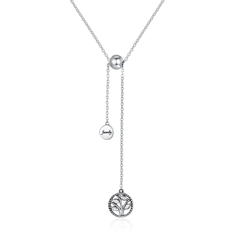 (image pour) Collier Style PANDORA Arbre généalogique et maison - SCN106