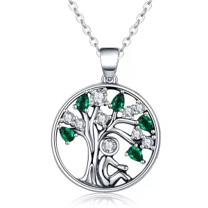 Collier Style PANDORA arbre généalogique - SCN094 (image pour) Collier Style PANDORA arbre généalogique - SCN094