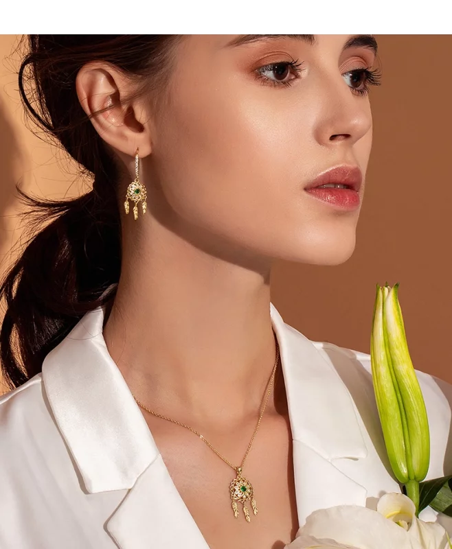 (image pour) Collier style Pandora avec attrape-rêves - SCN263-B - Afficher 2