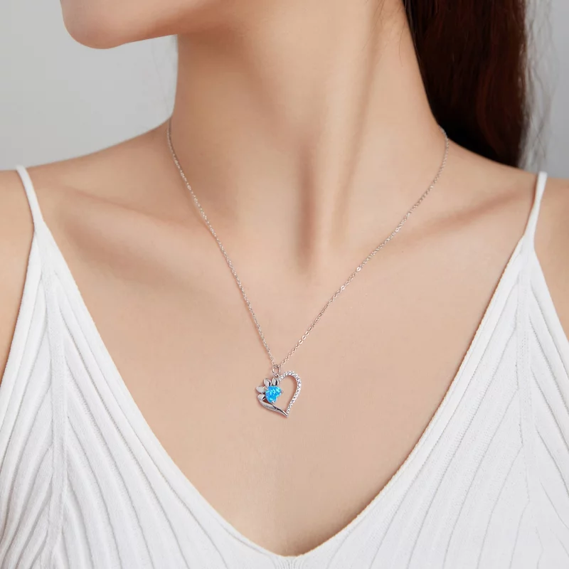 (image pour) Collier style Pandora avec des marques en forme de cœur - BSN225 - Afficher 7