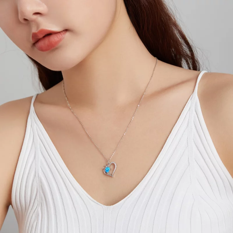 (image pour) Collier style Pandora avec des marques en forme de cœur - BSN225 - Afficher 8