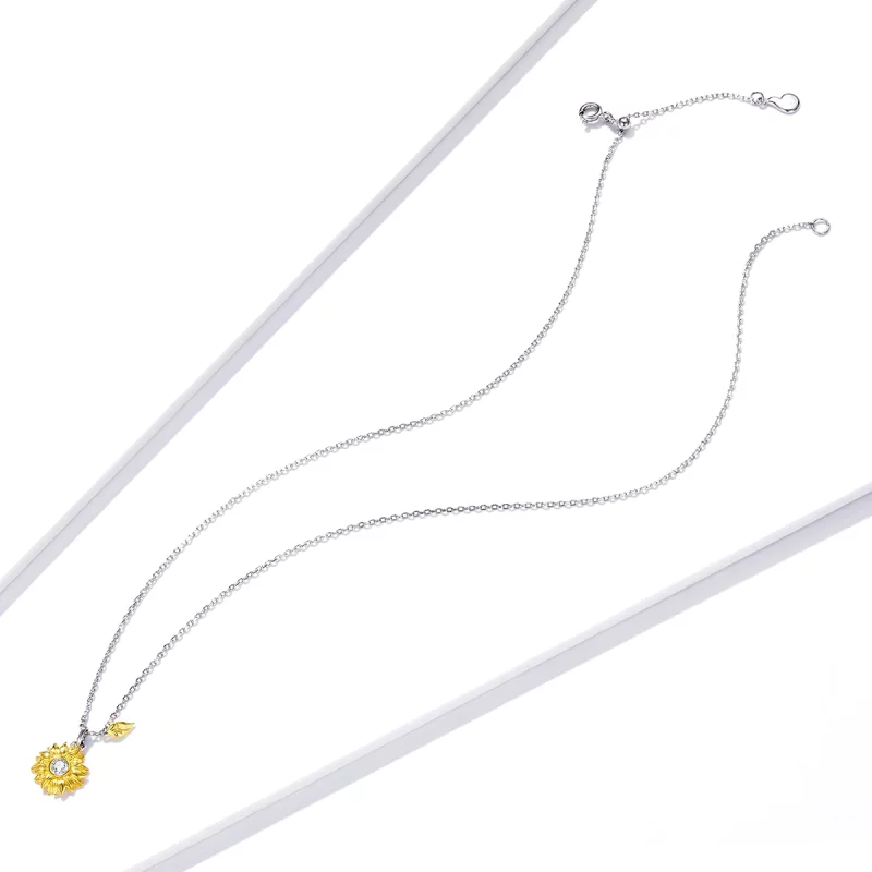 (image pour) Collier style Pandora avec fleur de soleil - BSN212 - Afficher 4
