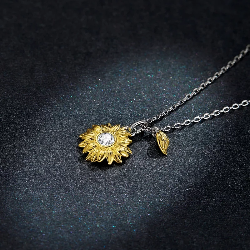 (image pour) Collier style Pandora avec fleur de soleil - BSN212 - Afficher 5