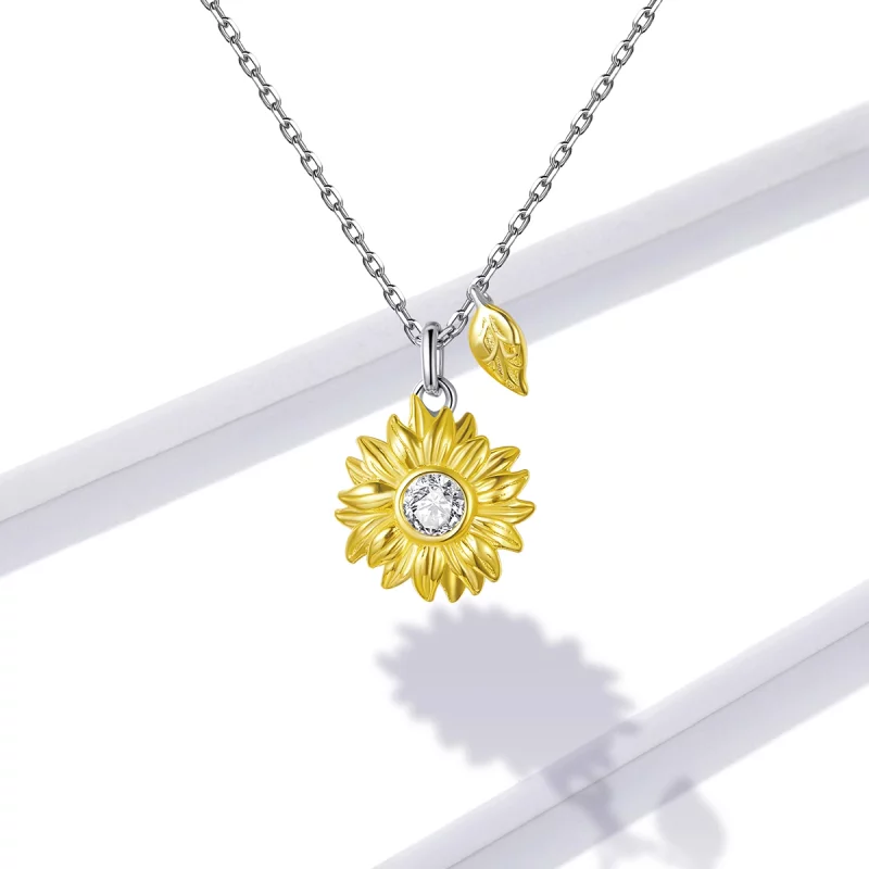 (image pour) Collier style Pandora avec fleur de soleil - BSN212 - Afficher 6