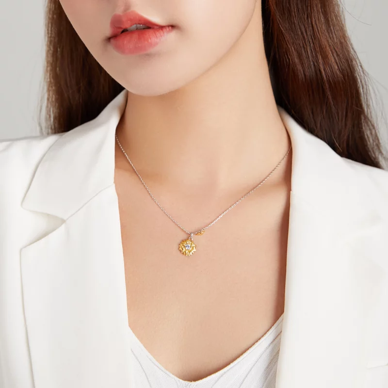 (image pour) Collier style Pandora avec fleur de soleil - BSN212 - Afficher 8