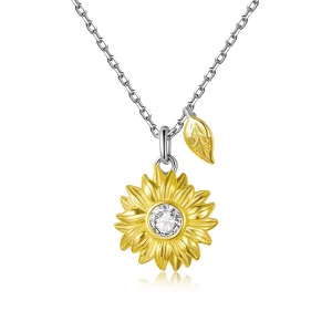 (image pour) Collier style Pandora avec fleur de soleil - BSN212