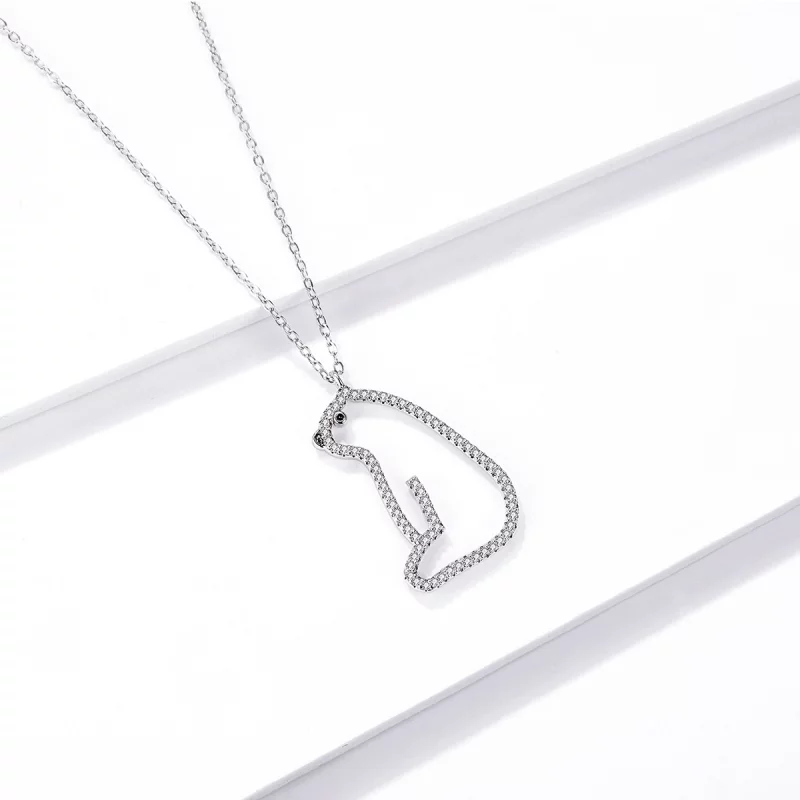 (image pour) Collier style Pandora avec ours polaire - BSN195 - Afficher 3