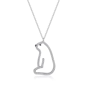 (image pour) Collier style Pandora avec ours polaire - BSN195
