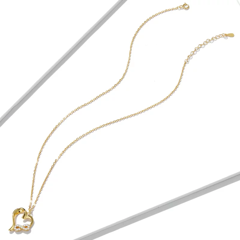 (image pour) Collier style Pandora avec symbole infini d'amour - BSN236 - Afficher 4