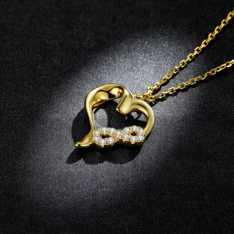 (image pour) Collier style Pandora avec symbole infini d'amour - BSN236 - Afficher 5