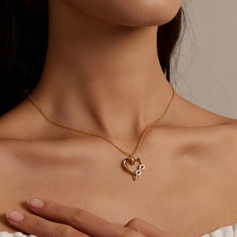 (image pour) Collier style Pandora avec symbole infini d'amour - BSN236 - Afficher 9