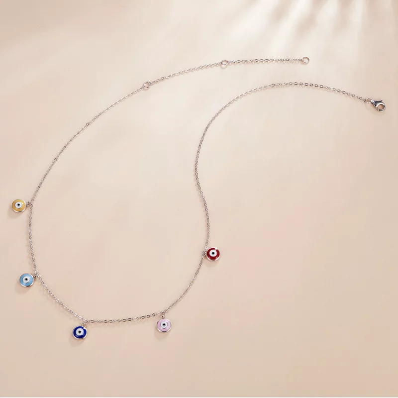(image pour) Collier style Pandora avec un œil protecteur - SCN463 - Afficher 2