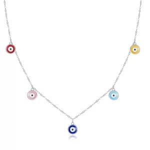 (image pour) Collier style Pandora avec un œil protecteur - SCN463