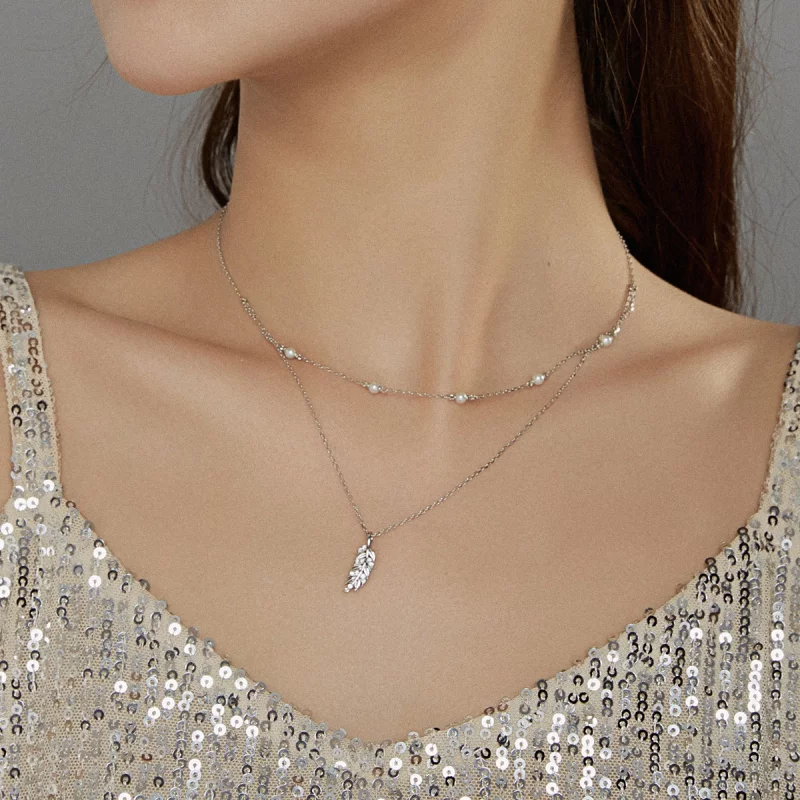 (image pour) Collier Style PANDORA Blé Brillant - BSN208 - Afficher 6
