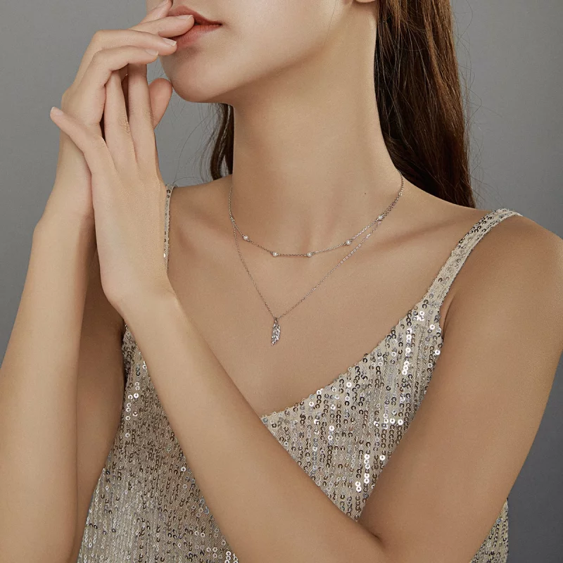 (image pour) Collier Style PANDORA Blé Brillant - BSN208 - Afficher 7
