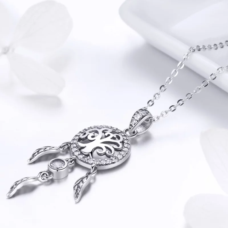 (image pour) Collier Style PANDORA Capteur de rêves arbre de vie - SCN298 - Afficher 4