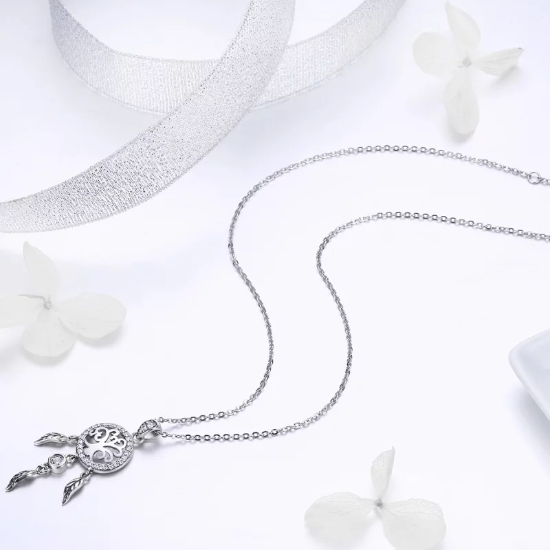 (image pour) Collier Style PANDORA Capteur de rêves arbre de vie - SCN298 - Afficher 6