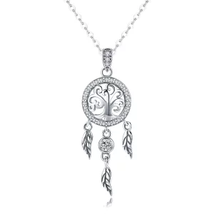 (image pour) Collier Style PANDORA Capteur de rêves arbre de vie - SCN298