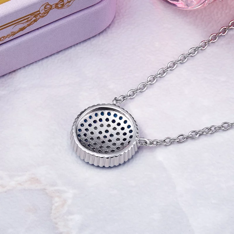 (image pour) Collier Style PANDORA Cercle bleu - SCN099 - Afficher 2
