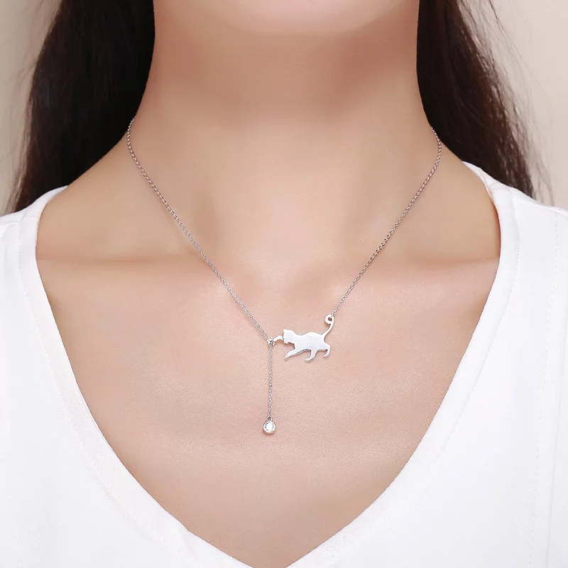 (image pour) Collier Style PANDORA Chaton coquin - SCN232 - Afficher 6