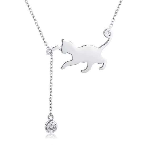 (image pour) Collier Style PANDORA Chaton coquin - SCN232