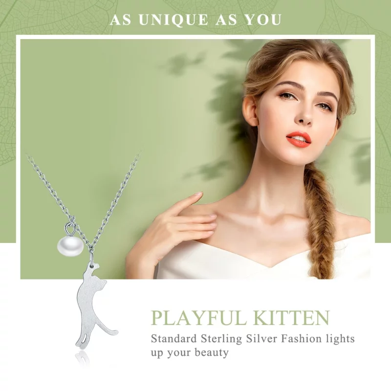 (image pour) Collier Style PANDORA Chaton espiègle - SCN175 - Afficher 3