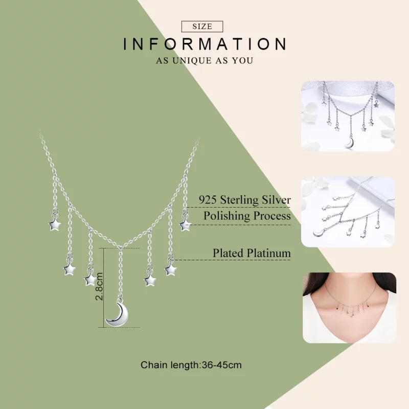 (image pour) Collier Style PANDORA Ciel étoilé - SCN301 - Afficher 3