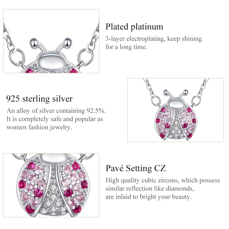 (image pour) Collier Style PANDORA Coccinelle éblouissante - SCN400 - Afficher 4
