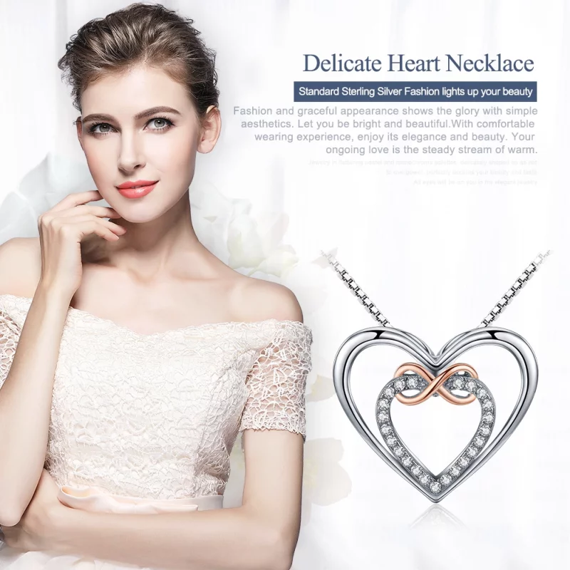 (image pour) Collier Style PANDORA Coeur exquis - SCN121 - Afficher 2