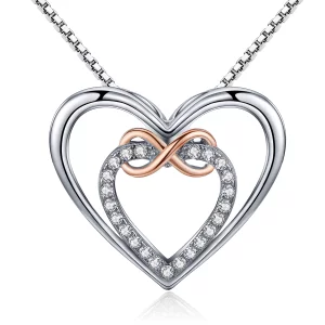 Collier Style PANDORA Coeur exquis - SCN121 (image pour) Collier Style PANDORA Coeur exquis - SCN121